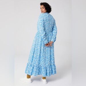 Anthropologie Mare Mare Lynda Maxi Dress Light Blue Floral